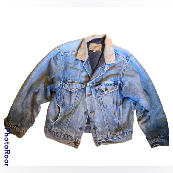 Denver Hayes Blue Denim Jacket with Tan Collar - Picture 2 of 10